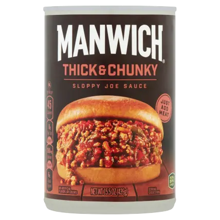 Sloppy Joe Sauce, Thick and Chunky, Canned Sauce