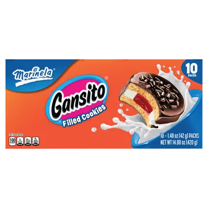 Gansito Strawberry and Crème Filled Snack Cookies