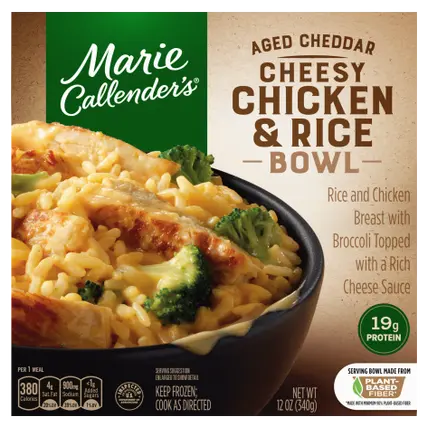 Aged Cheddar Cheesy Chicken and Rice Bowl, Frozen Meal