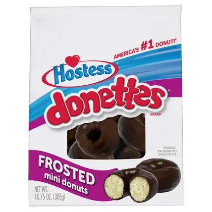 Frosted Mini DONETTES Bag Chocolate Breakfast Treats