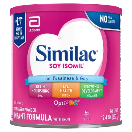 Soy Isomil For Fussiness and Gas Infant Formula Powder Can