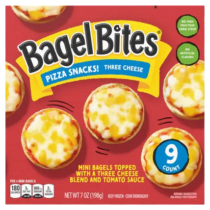 Three Cheese Mini Pizza Bagel Frozen Food Snacks