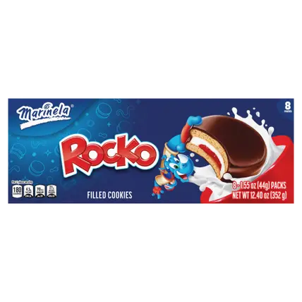 Rocko Strawberry and Marshmallow Filled Snack Cookies