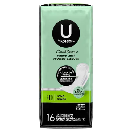 Clean & Secure Wrapped Panty Liners, Light Absorbency, Long Length