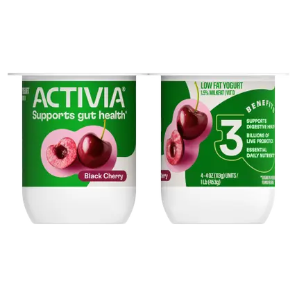 Black Cherry Probiotic Yogurt, Lowfat Yogurt Cups