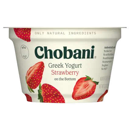 Yogurt, Greek, Non-Fat, Strawberry on the Bottom