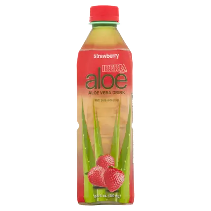 Aloe Vera Drink With Aloe Pulp, Strawberry