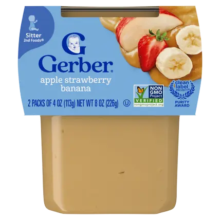 Baby Food Apple Strawberry Banana Tubs