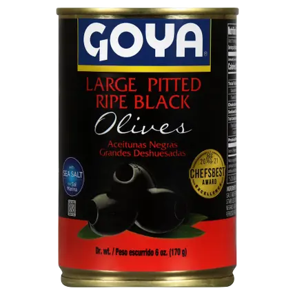 Large Pitted Ripe Black Olives