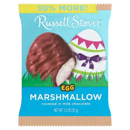 Russel Stover Milk Choc Marshmallow Egg