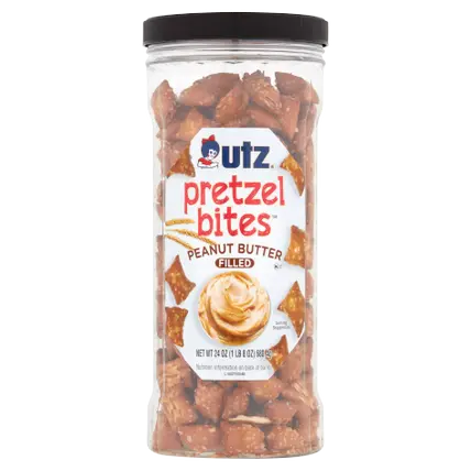 Peanut Butter Filled Pretzel Bites Barrel