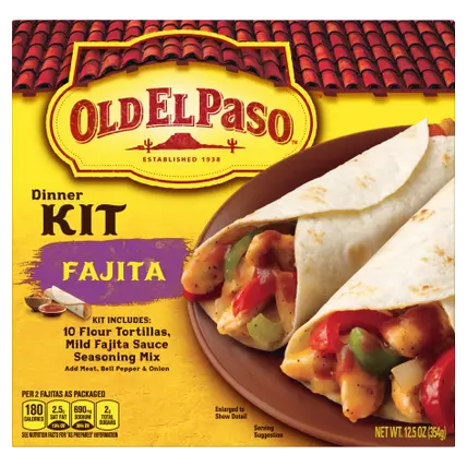 Fajita Dinner Kit With Flour Tortillas, Mild Fajita Sauce & Seasoning Mix