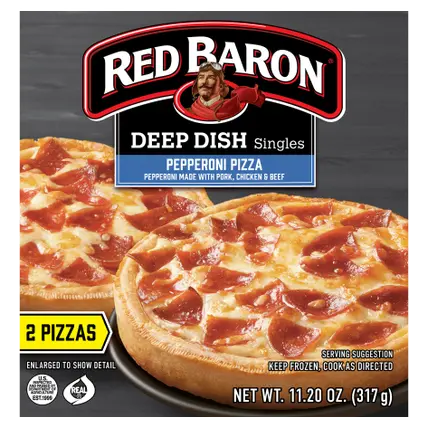 Deep Dish Singles Pepperoni Pizzas