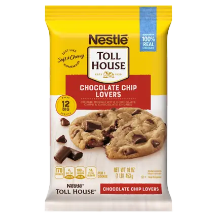 Chocolate Chip Lovers Cookie Dough With Chocolate Chips & Chocolate Chunks