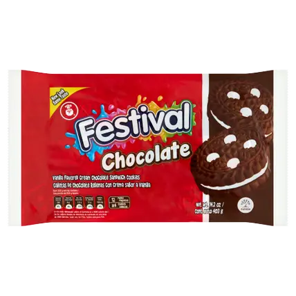 Sandwich Cookies, Chocolate, 12 Pack