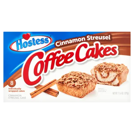 Coffee Cakes Cinnamon Coffee Cake Topped with Streusel Individually Wrapped