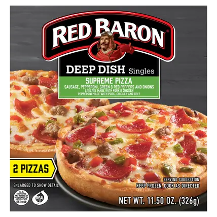 Frozen Pizza Deep Dish Singles Supreme