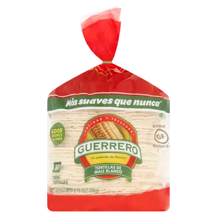 White Corn/De Maiz Blanco Tortillas