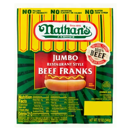 Famous Jumbo Restaurant Style Beef Franks