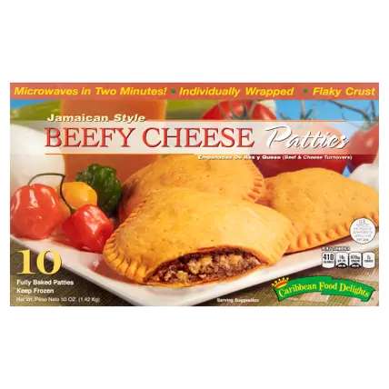 Jamaican Style Beefy & Cheese Turnovers Patties
