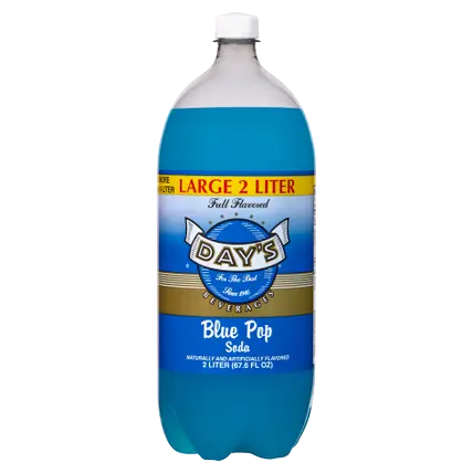 Full Flavored Blue Pop Soda