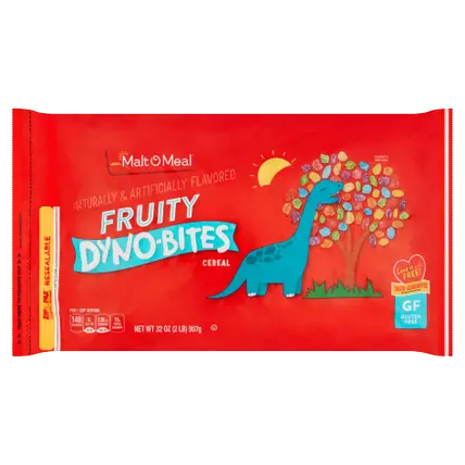 Fruity Dyno-Bites Cereal, Gluten Free Breakfast Cereal