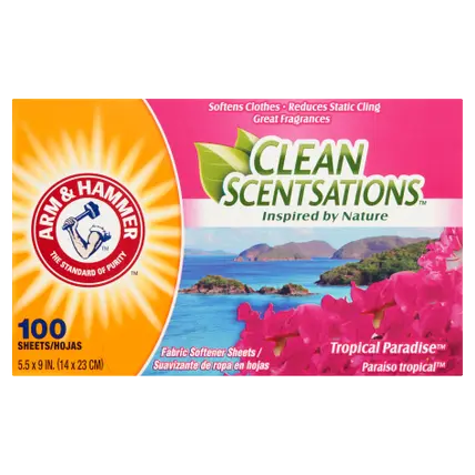 Scentsations Tropical Paradise Fabric Softener Sheets