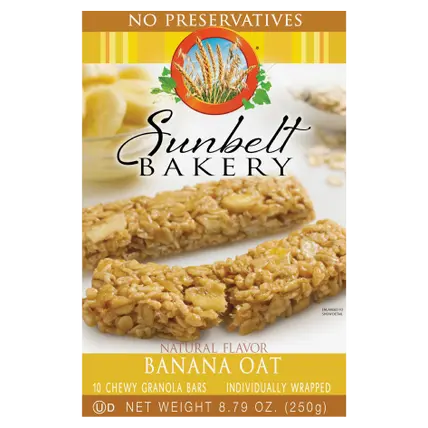 Banana Oat Chewy Granola Bars