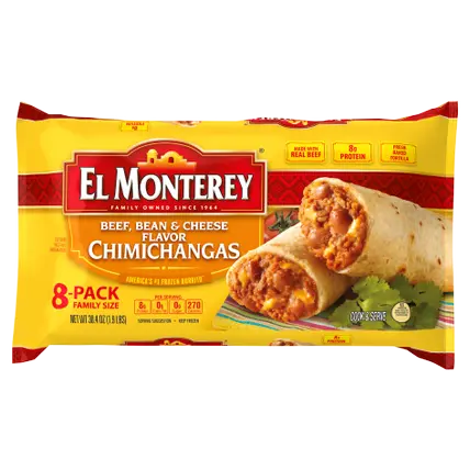 Beef, Bean & Cheese Chimis