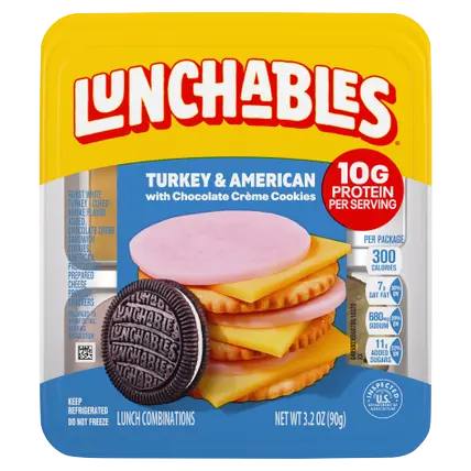 Turkey & American Cheese Cracker Snack Kit with Chocolate Sandwich Cookies