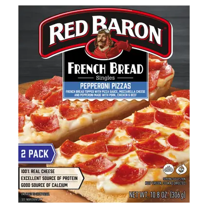 French Bread Singles Pepperoni Pizzas