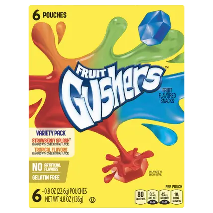 Fruit Flavored Snacks, Tropical/Strawberry, Variety Pack