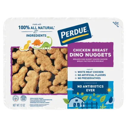 Breaded Chicken Breast Nuggets Dinosaur Shapes