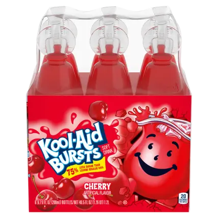 Bursts Cherry Artificially Flavored Kids Soft Drink Pouches