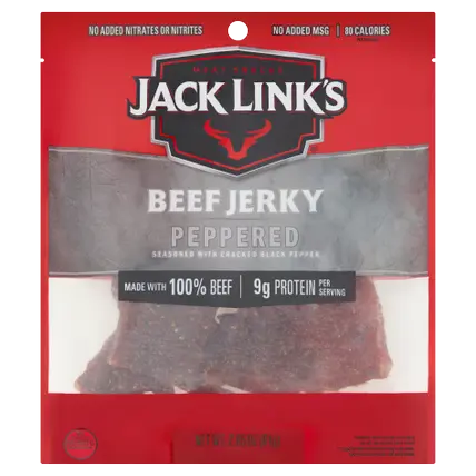 Beef Jerky, Peppered, Meat Snacks