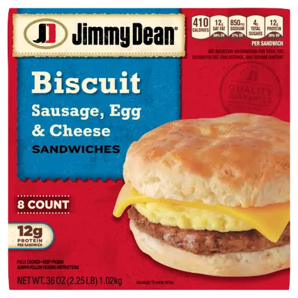 Frozen Sausage, Egg & Cheese Biscuit Breakfast Sandwich
