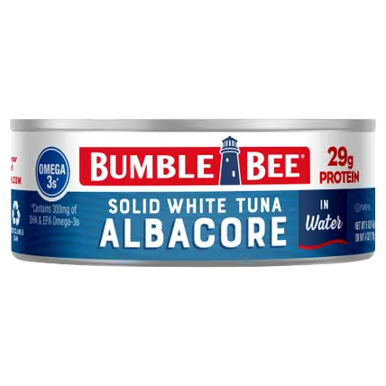 Tuna, in Water, Albacore, Solid White