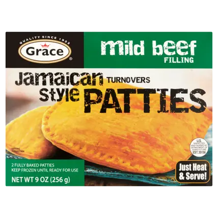 Patties, Fully Baked, Mild Beef Filling