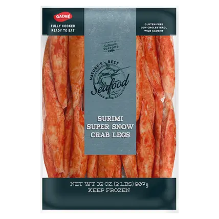 Snow Crab Legs, Super, Surimi