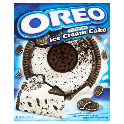 Premium Ice Cream Cake Made with Real Cookies and Creamy Vanilla Ice Cream