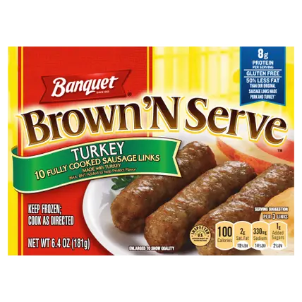 Brown ‘N Serve Fully Cooked Turkey Sausage Links