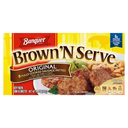 Brown ‘N Serve Original Fully Cooked Sausage Patties