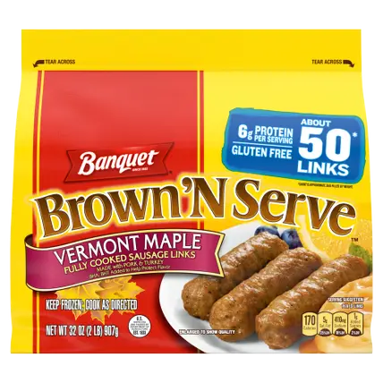 Brown ‘N Serve Vermont Maple Fully Cooked Sausage Links