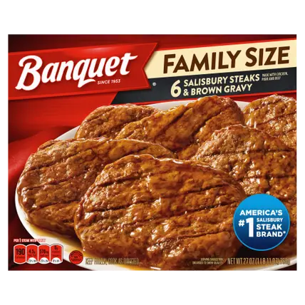 Family Size Frozen Salisbury Steaks & Brown Gravy