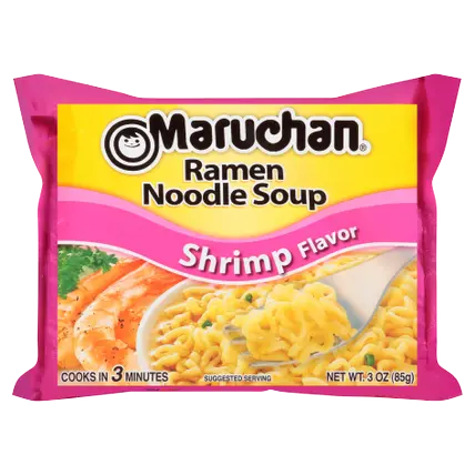 Soup, Ramen Noodle, Shrimp Flavor