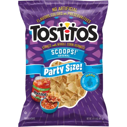 Tortilla Chips, Original, Scoops, Party Size