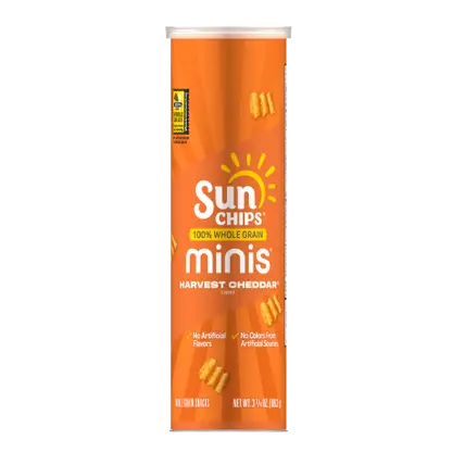 Snacks, Whole Grain, Minis, Harvest Cheddar Flavored