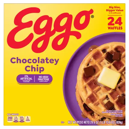 Frozen Waffles, Frozen Breakfast, Breakfast Food, Chocolatey Chip