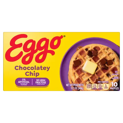 Frozen Waffles, Frozen Breakfast, Breakfast Food, Chocolatey Chip