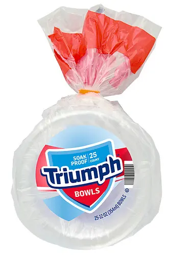 12-Ounce White Foam Bowls